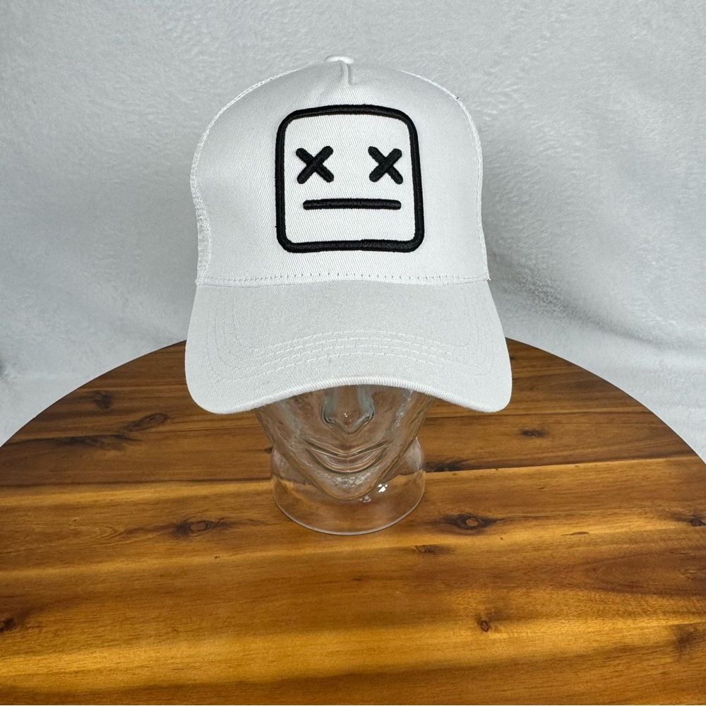 White Graphic Trucker Hat